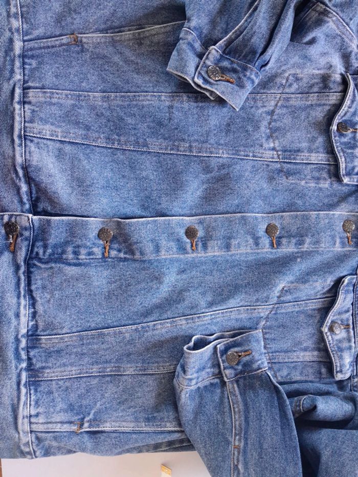 Magnifique veste en jean brodée vintage made in usa modèle rare Riviera Blues - photo numéro 9