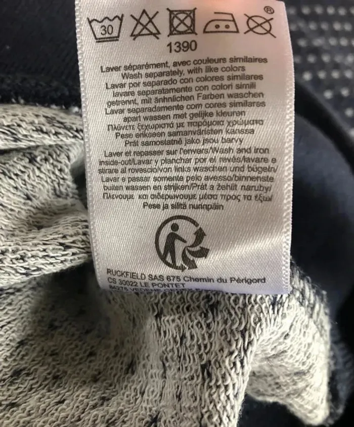 Pullover polka dots navy blue rugby Ruckfield Mens Small - photo numéro 7
