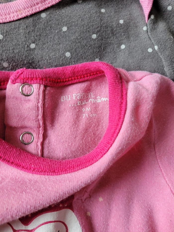 Lot de 3 bodies 9 mois 71 cm - photo numéro 5