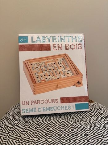 WDK - Jeu Labyrinthe en Bois, avec 2 Billes - Dès 6 ans