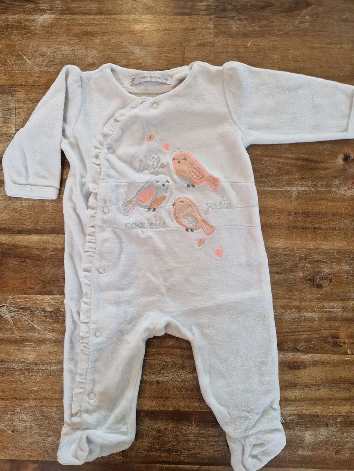 Pyjama velours - 3  mois