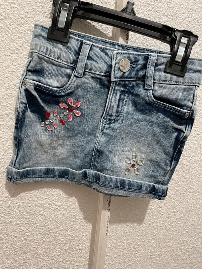 Magnifique jupe en jean 2 ans orchestra avec des perles - photo numéro 2