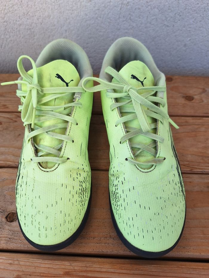 Puma chaussures de foot à crampon spécifiques pour terrain synthétique taille 38, jaune - photo numéro 3