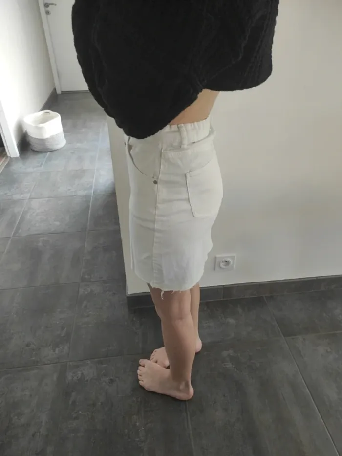 Jupe en jean blanche Primark T12ans - photo numéro 2
