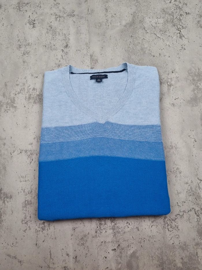 Pull col V Tommy Hilfiger dégradé de bleu, XS Femmes - photo numéro 2