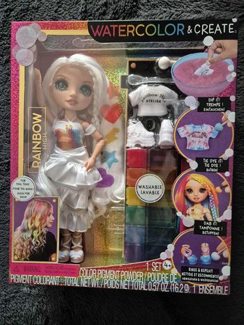 Rainbow High Watercolour & Create DIY Poupée, Aquarelles Lavables Et Kit Teinture - Yeux Marron