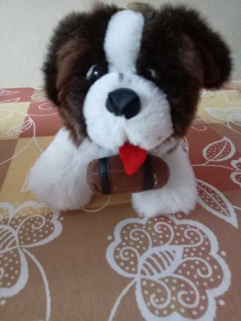 Peluche  chien st Bernard