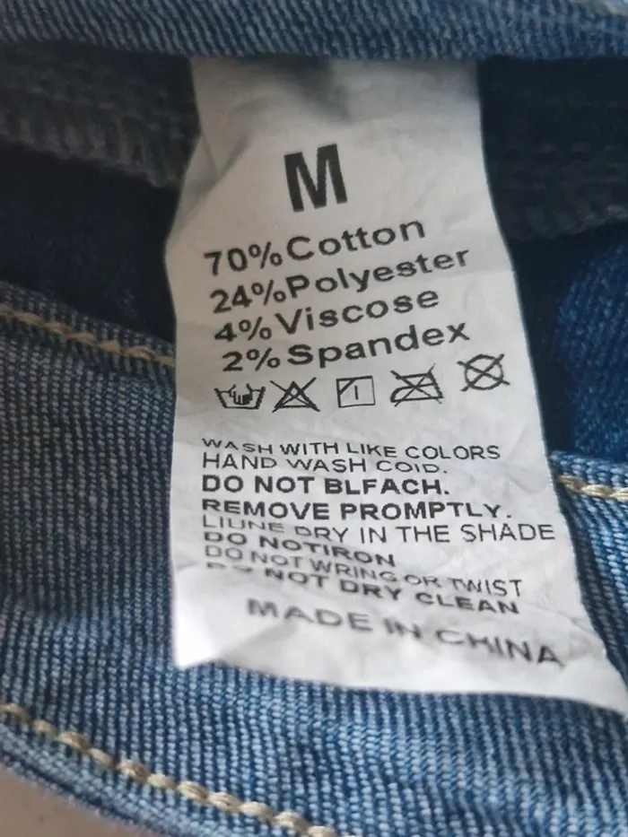 Pantacourt en jeans bleu - Taille M - photo numéro 4
