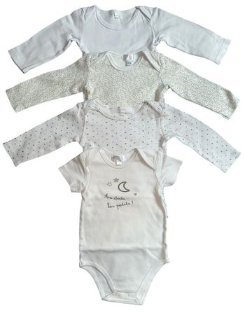 Lot bodies bébé mixte 12 mois