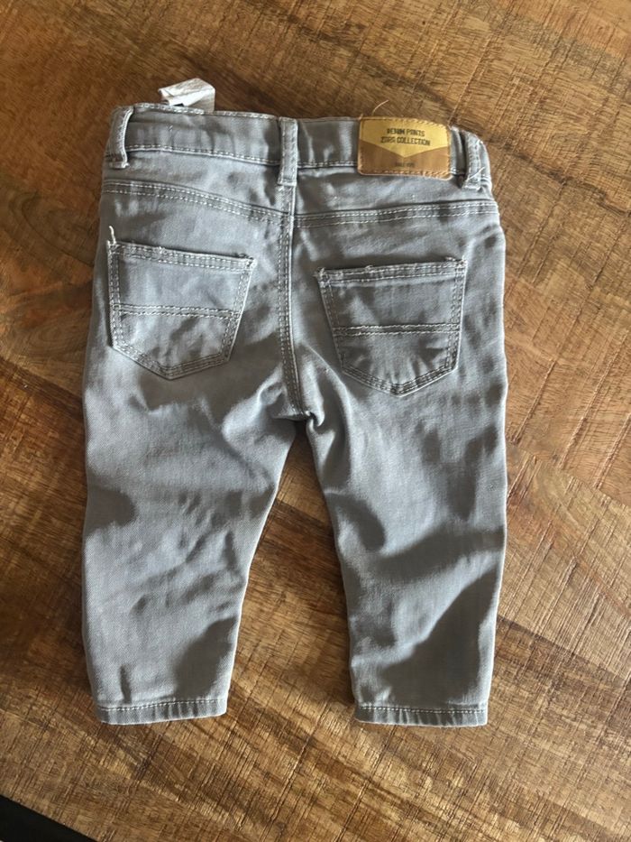 Jean Slim ZARA Baby Boy Gris T.74 (6-9 Mois) - Souple & Confort - photo numéro 3