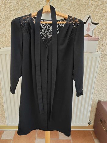 🖤Robe noire avec dentelle T36 Camaïeu