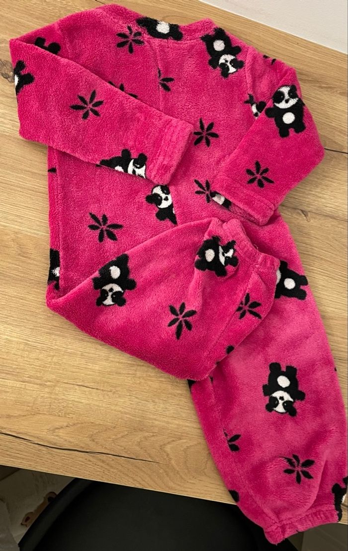 Pyjama Rose à Motifs Tissaia Fille taille 2 ans Tissaia - photo numéro 2