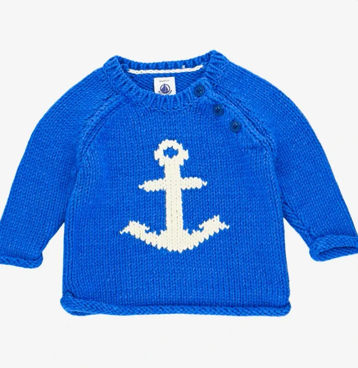 Pull 6 mois en laine Petit Bateau