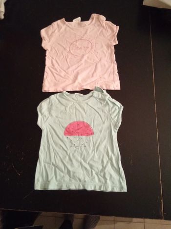 Lot 2 Tee-shirt  fille