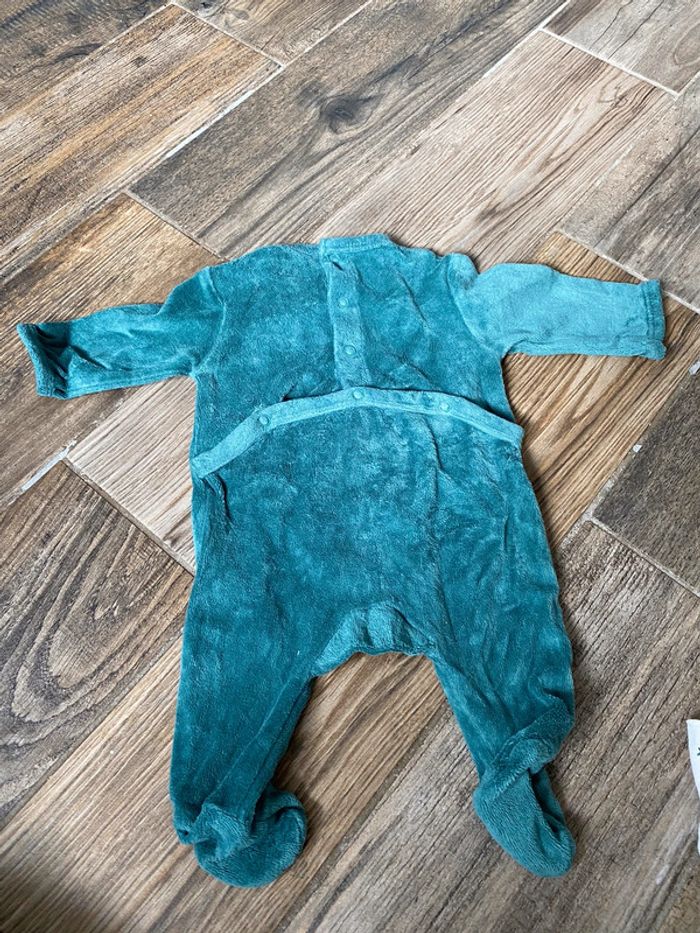 Pyjama ourson vert 1 mois - photo numéro 4
