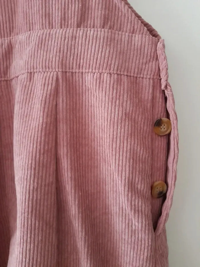 Robe courte velours côtelé à bretelles - photo numéro 5