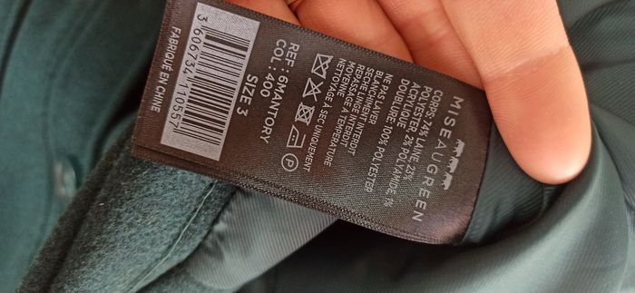Manteau laine mise au green neuf 40 - 42 vert - photo numéro 8