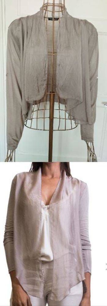 Élégant cardigan bi-matière - Taille unique XS à M - TBE