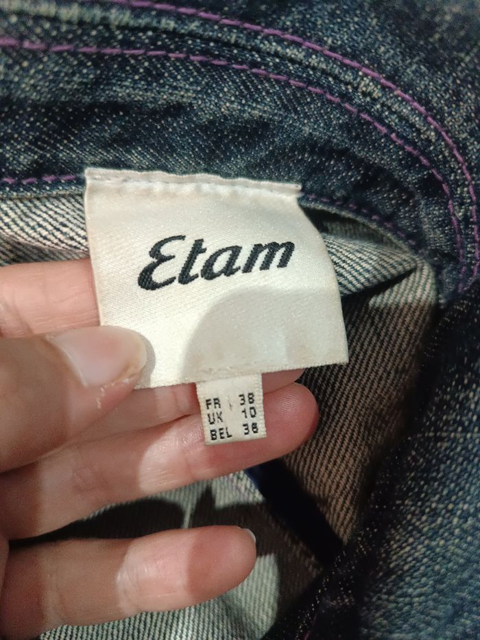 Veste jean femme t 38 etam - photo numéro 8