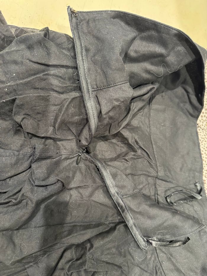 Minijupe Naf, Naf, taille 38 volant asymétrique, coton, noir - photo numéro 9