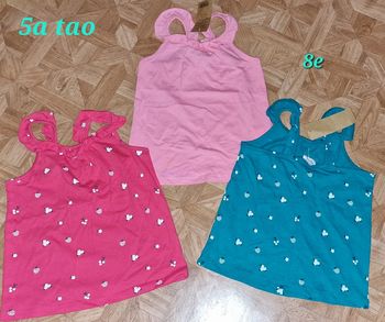 Lot 3debardeur tape a loeil