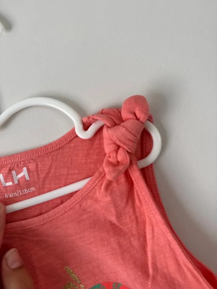 👚 Débardeur - fille 6 ans - très bon état - marque la halle100% coton - photo numéro 5