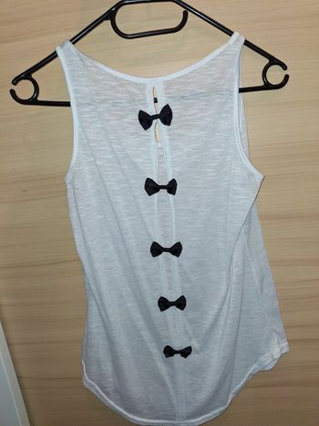 Débardeur blanc et noir taille s