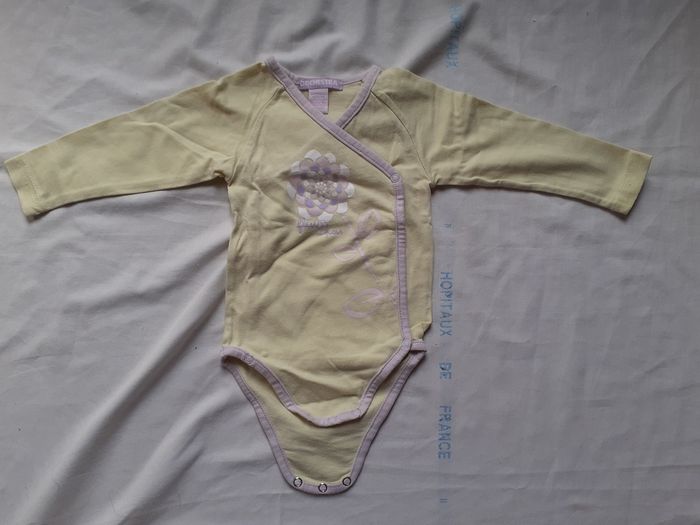 Lot de 2 bodys jaune et lilas - photo numéro 3