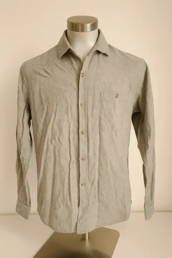 Chemise homme Cedar Wood State gris clair manches longues