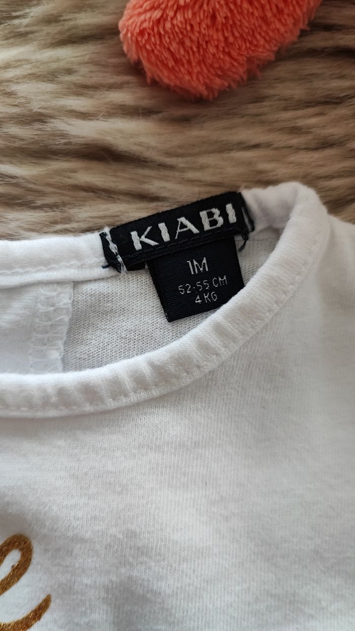 Tunique blanche Kiabi 1 mois - photo numéro 4