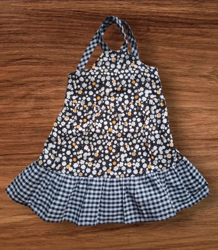 Robe fille fleurie et vichy - Neuve avec étiquette 🌼