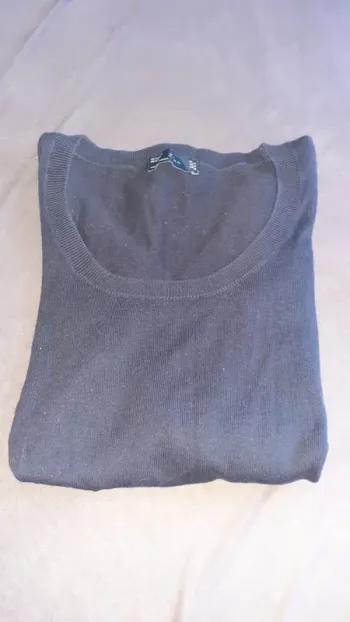 Pull manche longue marine
