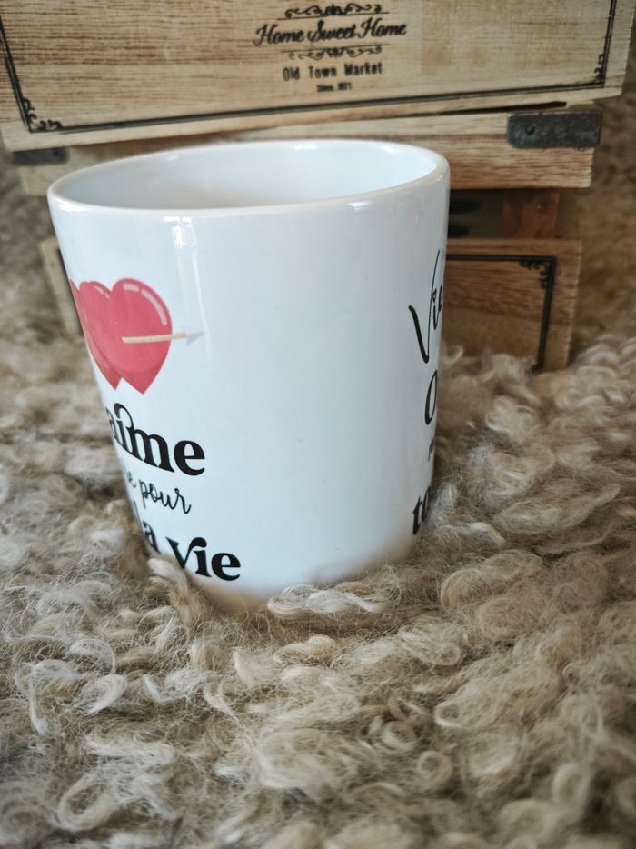 Tasse Idée Cadeau Saint Valentin - Viens on s'aime toute la Vie - photo numéro 6