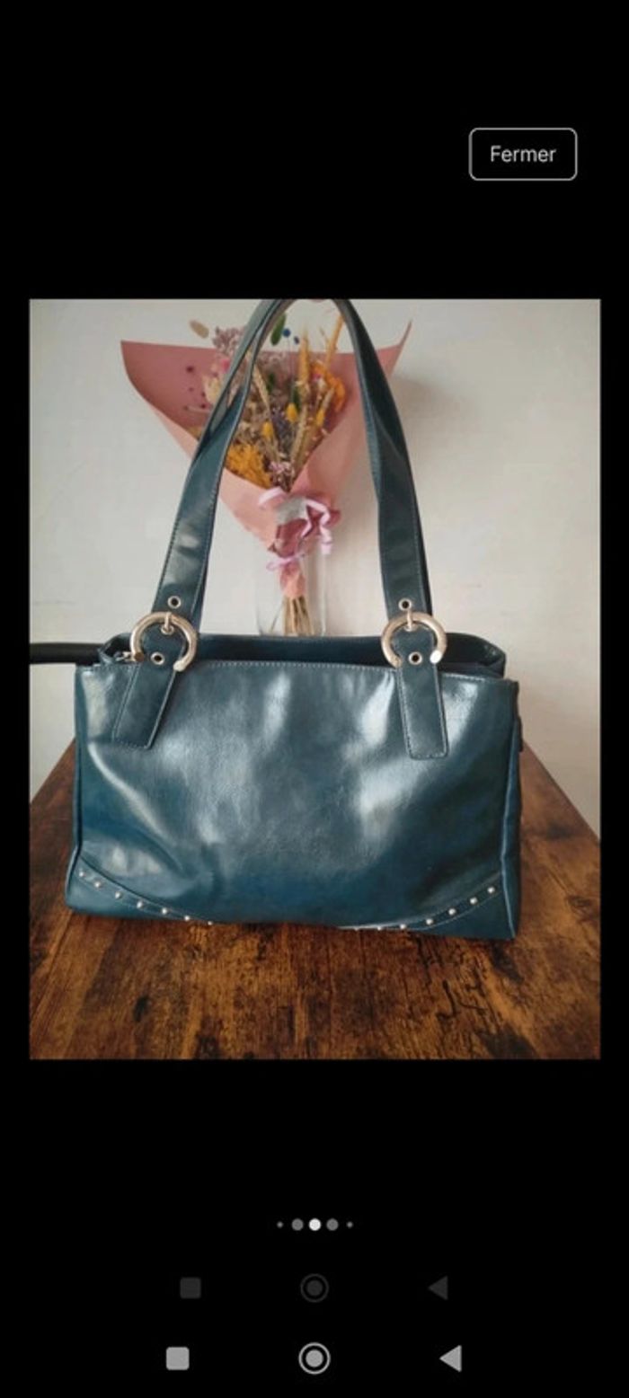 Sac à main cuir style vintage dressing excellent état - photo numéro 2