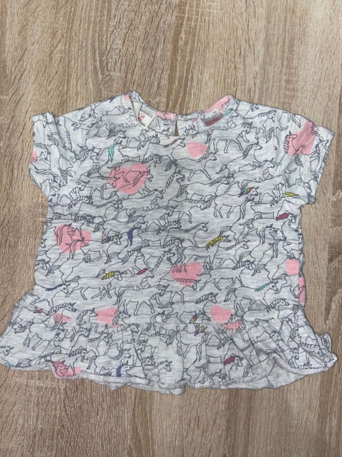 T-shirt licorne été 9/12 mois Zara