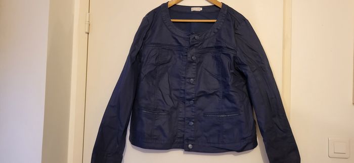 Veste jean bleu marine - photo numéro 2