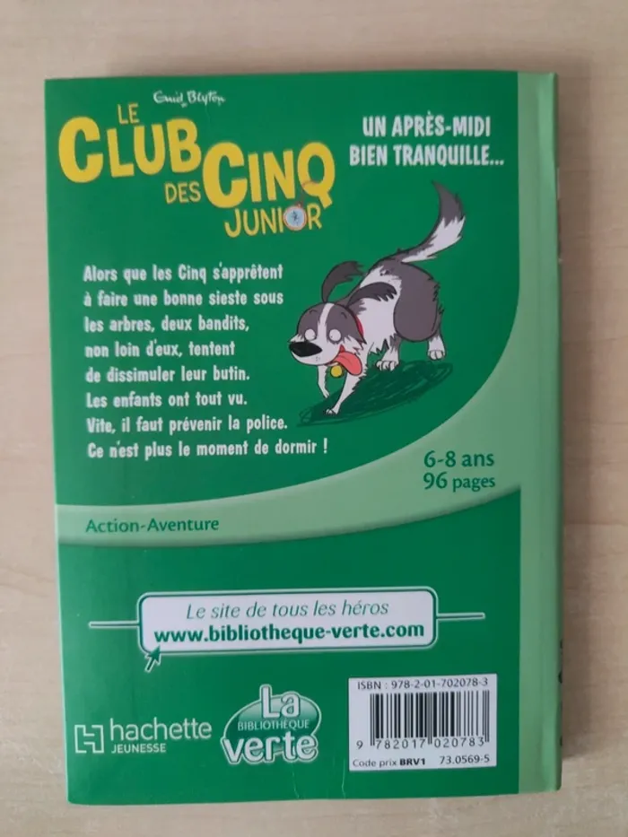 Livre Le Club des cinq Junior un après-midi bien tranquille La bibliothèque verte - photo numéro 2