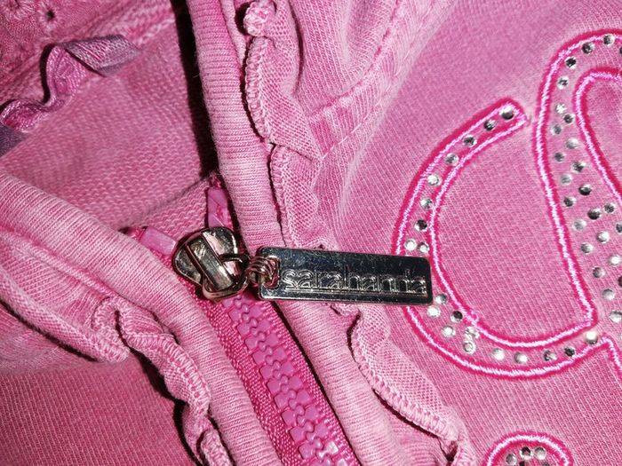 Veste zip 12 mois fille Sarabama mauve - photo numéro 3