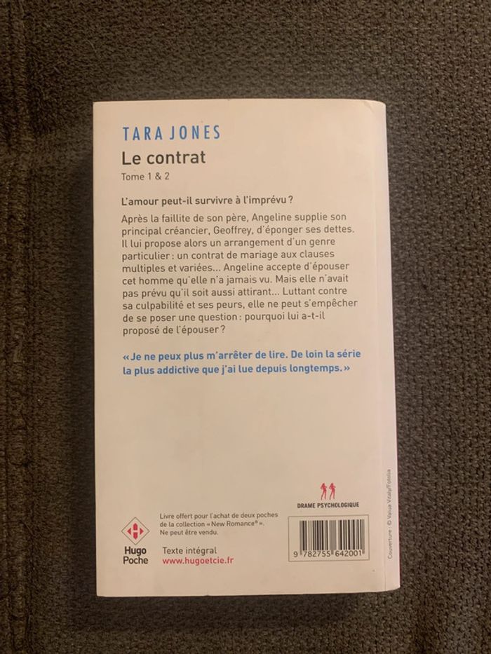 Livre le contrat Tara Jones tome 1 & 2 - photo numéro 2