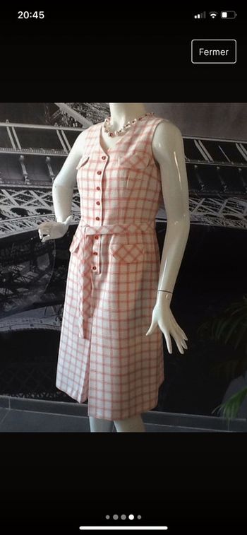 Robe vintage à carreaux