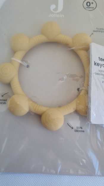 Anneau de dentition soleil sun jaune en silicone jollein neuf 
