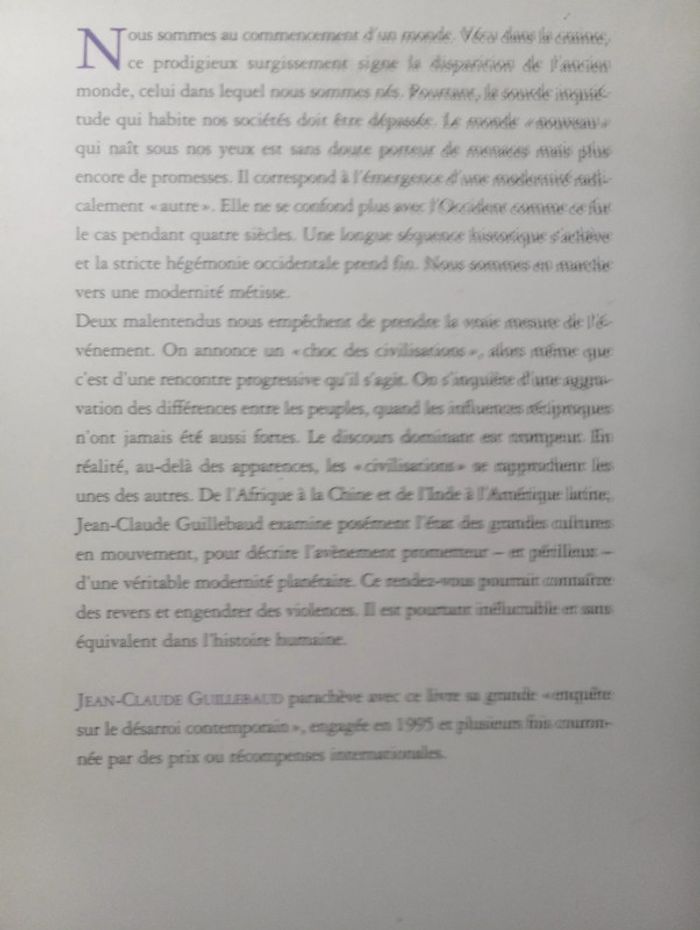 Jean-Claude Guillebaud - Le commencement d'un monde - photo numéro 3