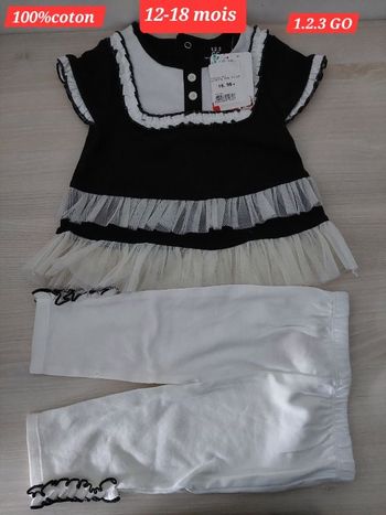 Leggin et robe 12/18 mois
