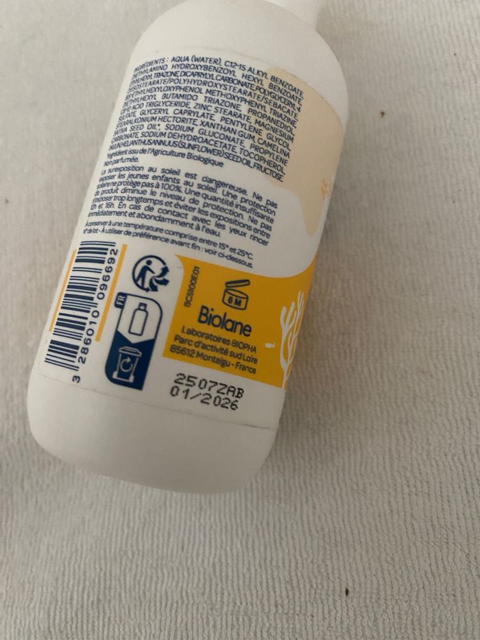 Crème solaire biolane - photo numéro 3