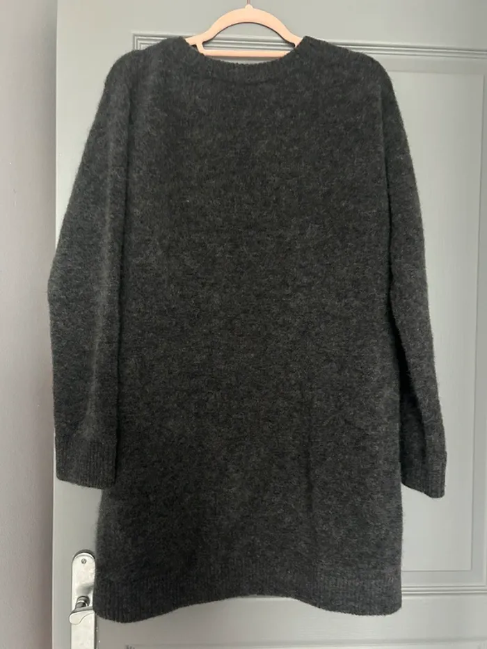 Robe Sézane Freja T. M gris anthracite neuve laine - photo numéro 5