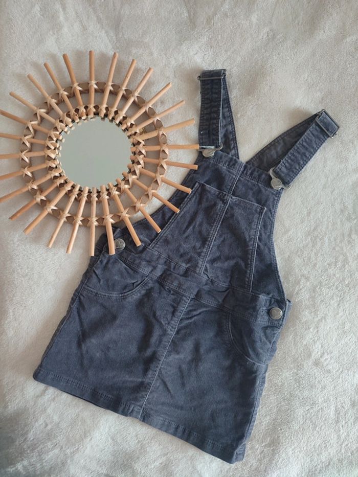 Robe salopette velours