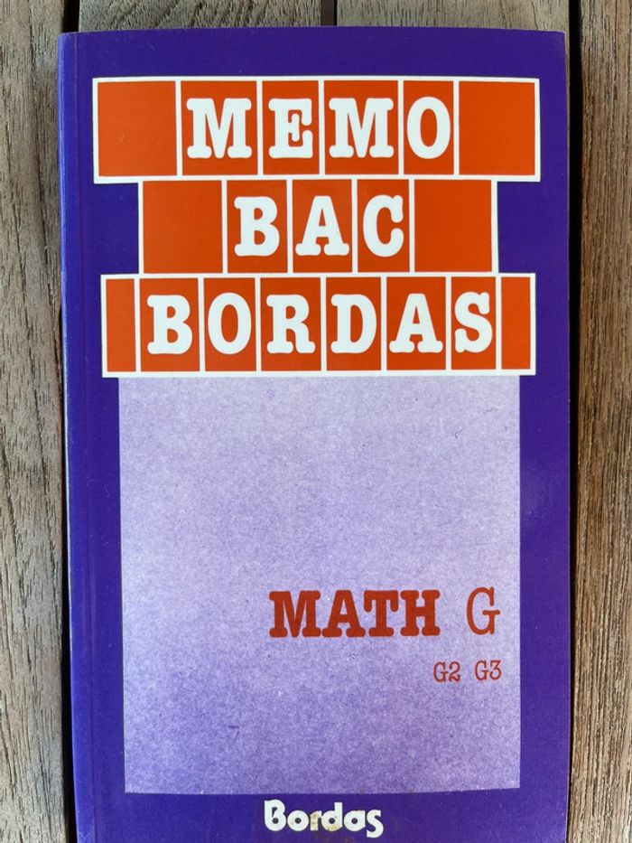 livre mémo Bac