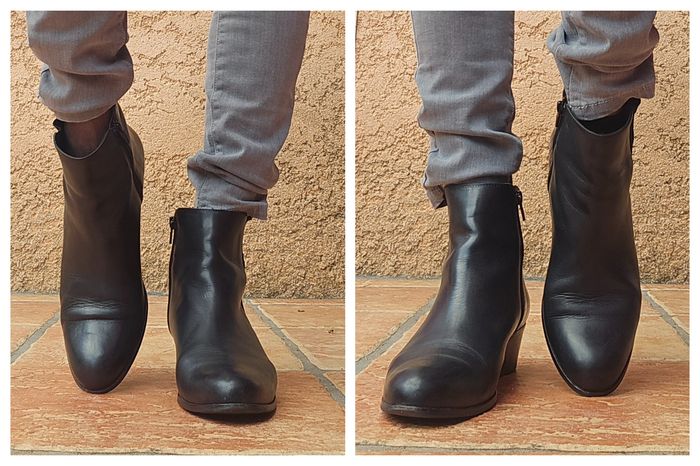 📌Bottines en Cuir Accessoire Diffusion Effet Croco & Chelsea - photo numéro 4