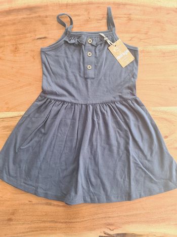 Robe bretelles marine dirkje 3 ans