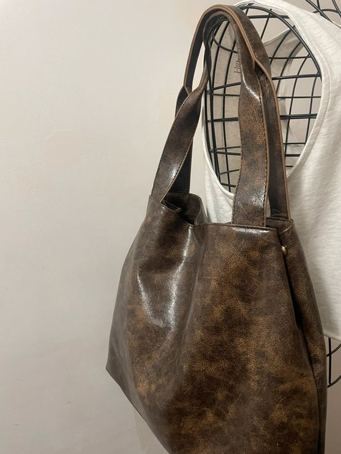 Sac • Fourre-Tout café de Grande Capacité d'Inspiration Vintage. - photo numéro 8